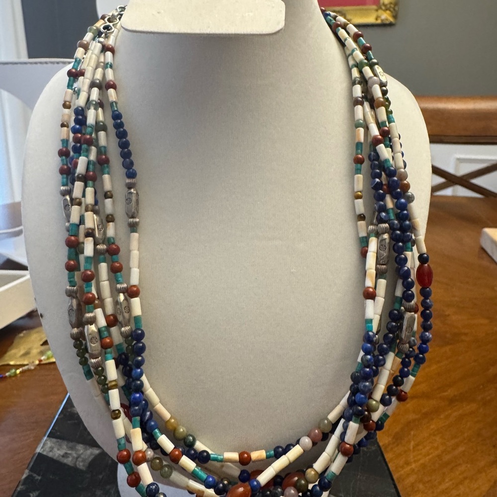 Multicolor Beaded Necklaces set of 8 perfect for girlfriend gifts - Picture 2 of 7